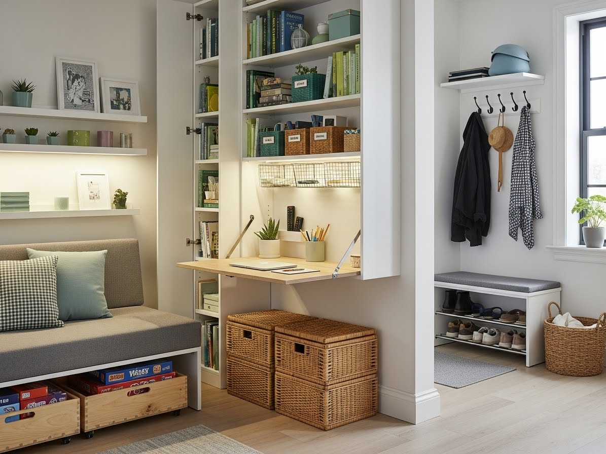 9 Clever Ideas for Small Space Organizing and Storage