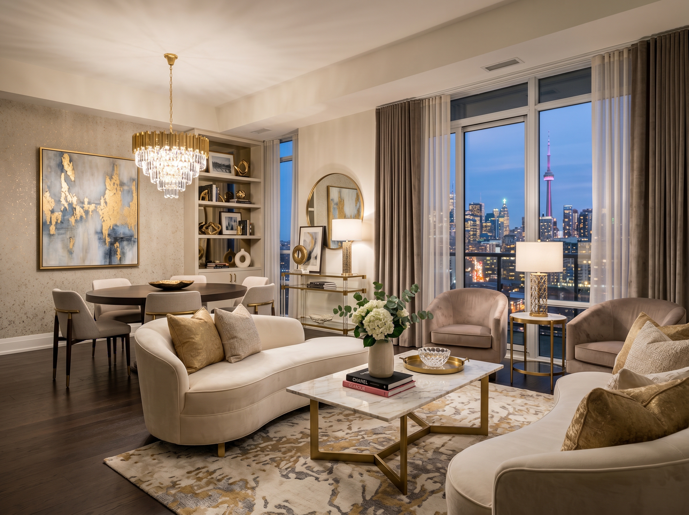 Before & After: Tastefully Glamorous Interior Design