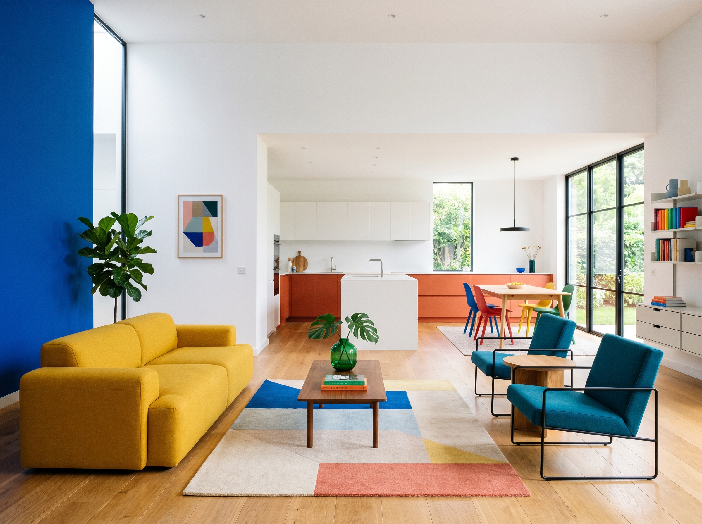 Colorful Minimalism: Transform Your Home with Bold Colors and Clean Design