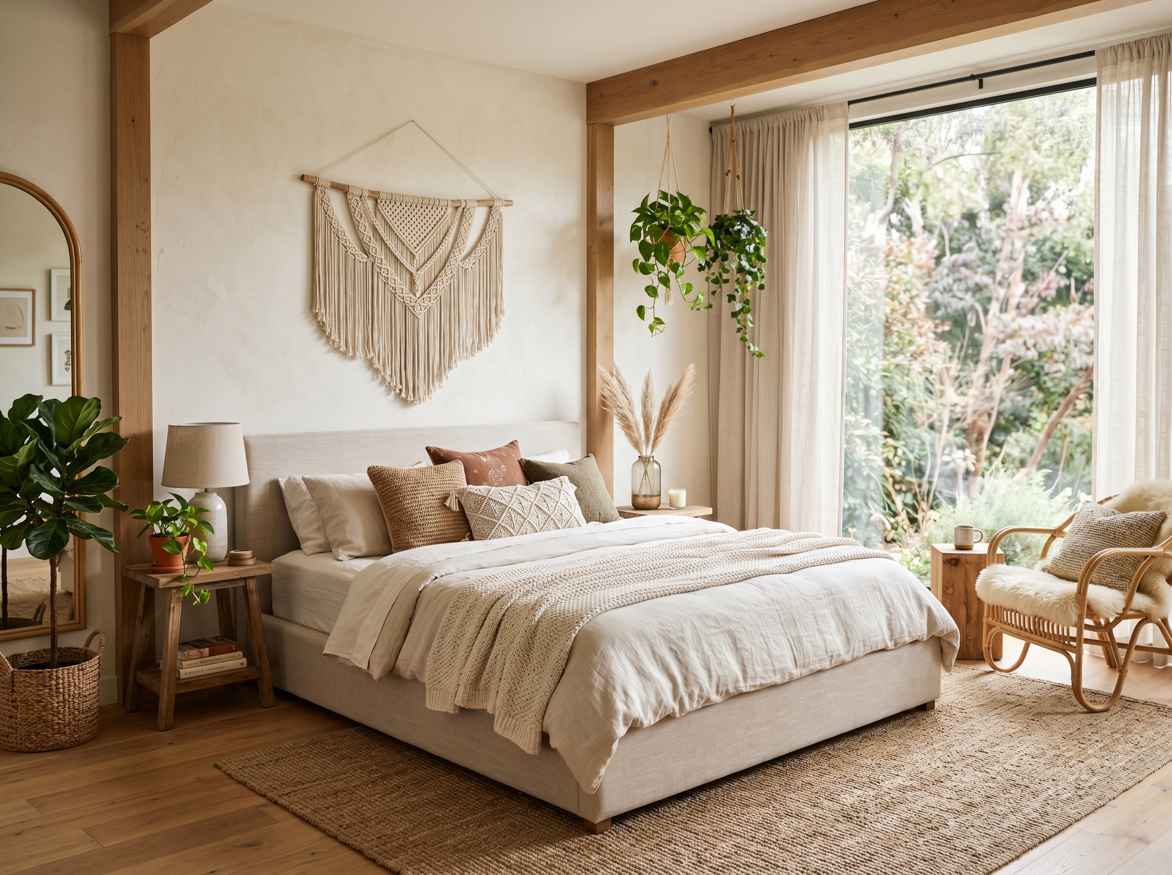 Before & After: Serene Boho Modern Bedroom