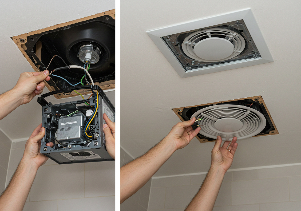 How to Replace a Bathroom Exhaust Fan (Without Attic Access)