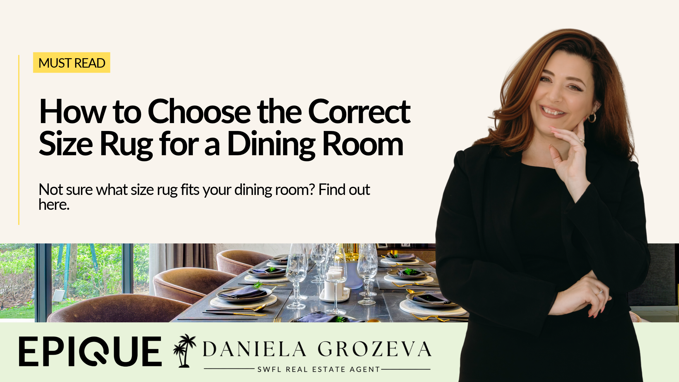 How to Choose the Correct Size Rug for a Dining Room